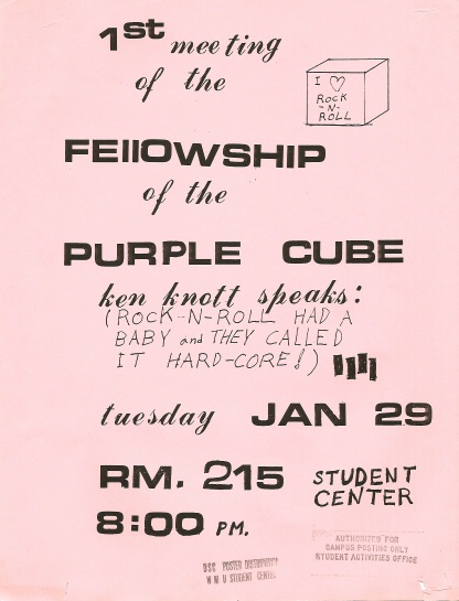 Original image of our first meeting flyer.