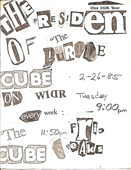 Original image of our WIDR Radio show flyer.
