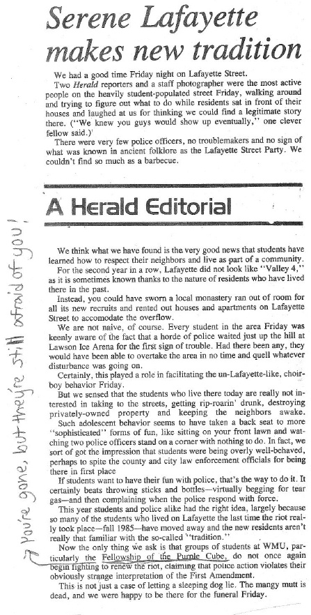 Western Herald Fall 1987.